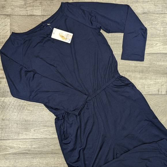 Prettygarden Crewneck Off Shoulder Jumpsuit - Picture 3 of 4